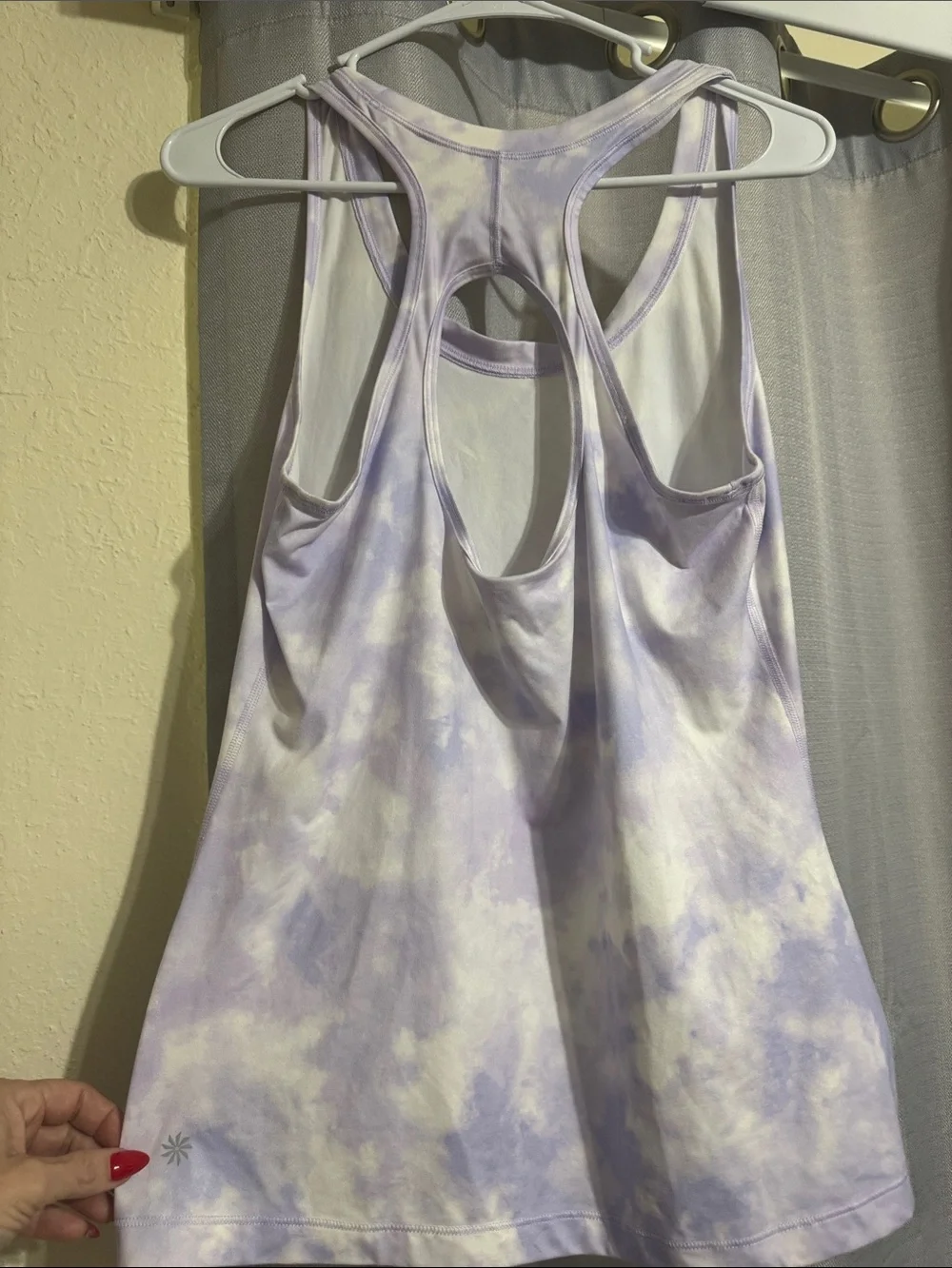 Athleta Lavender Tie-Dye Racerback Cutout Tank - Picture 4 of 5